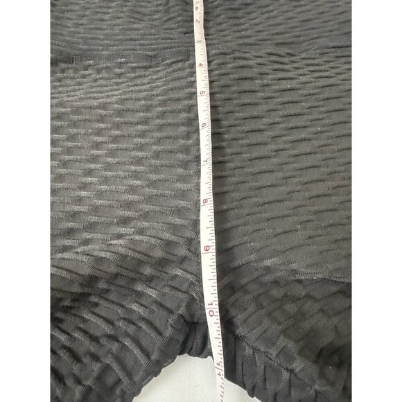 Black Scrunch Butt Bike Shorts XL Ruched Athleisure Gym Pocket Core BBL - Picture 6 of 7